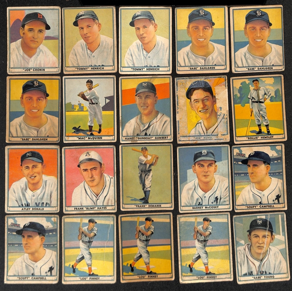 Lot of (22) Assorted 1941 Play Ball Cards w. Joe Cronin, + more