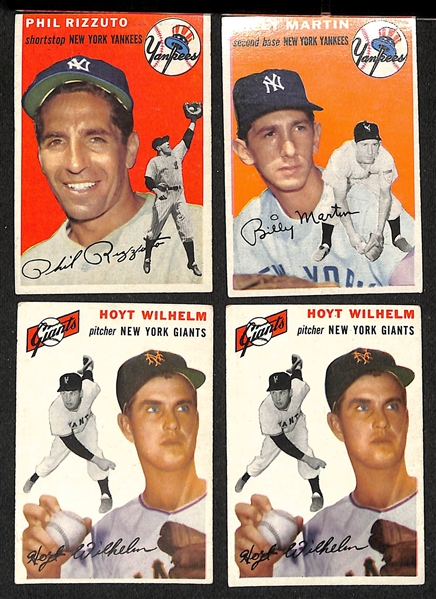 Lot of (90) Assorted 1954-1956 Topps Baseball Cards w. 1956 Whitey Ford & 1956 Phil Rizzuto