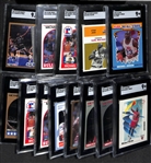 Lot of (13) SGC Graded Basketball Cards w. mostly Michael Jordan Cards & (1) Shaquille ONeal Rookie