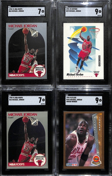 Lot of (13) SGC Graded Basketball Cards w. mostly Michael Jordan Cards & (1) Shaquille O'Neal Rookie