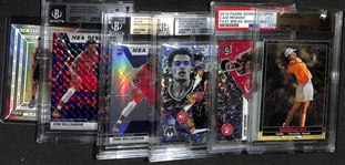 Lot of (6) Sports Cards inc. 2004 SI for Kids #391 Michelle Wie Beckett 9.5 & 2019 Optic #CRD Cam Reddish Auto FB Signatures PSA 9