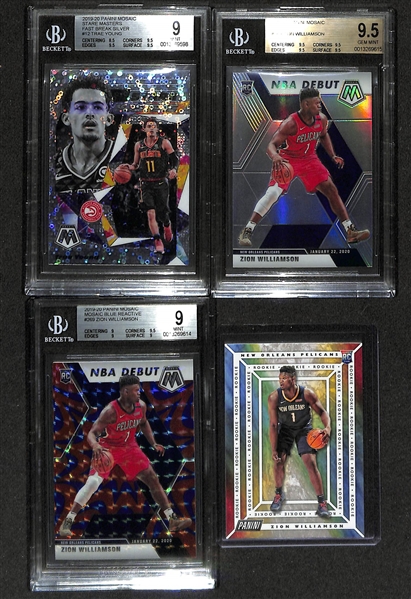 Lot of (6) Sports Cards inc. 2004 SI for Kids #391 Michelle Wie Beckett 9.5 & 2019 Optic #CRD Cam Reddish Auto FB Signatures PSA 9