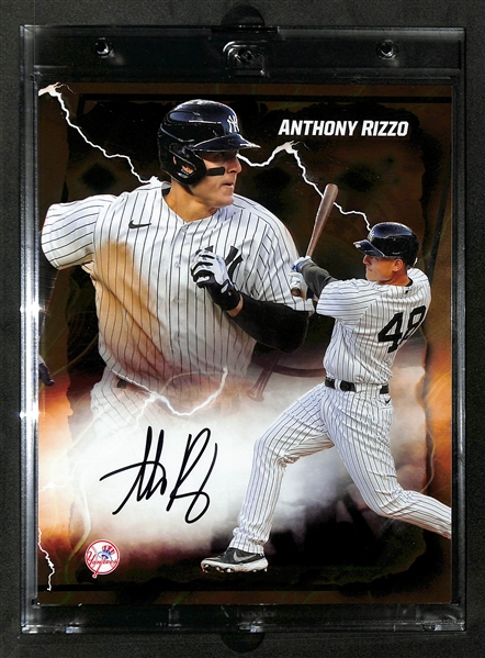 (2) Fanatics Emanate 8x10 Baseball Photos inc. Anthony Rizzo Auto #/25 & Pablo Lopez Auto #/50