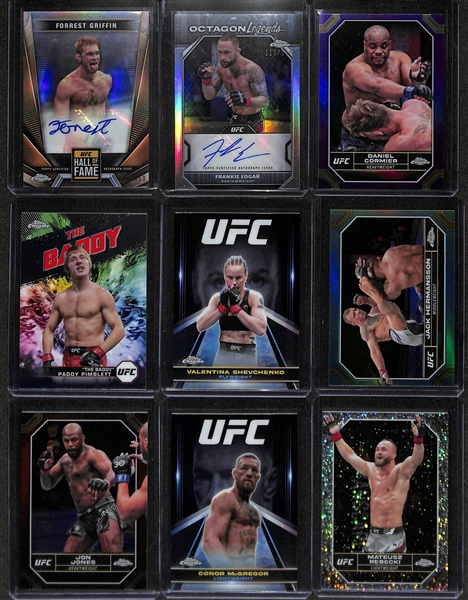 (135+) 2024 Topps Chrome UFC Cards w. Forrest Griffin Autograph #/150, Frankie Edgar Autograph #/150, Daniel Cormier Purple