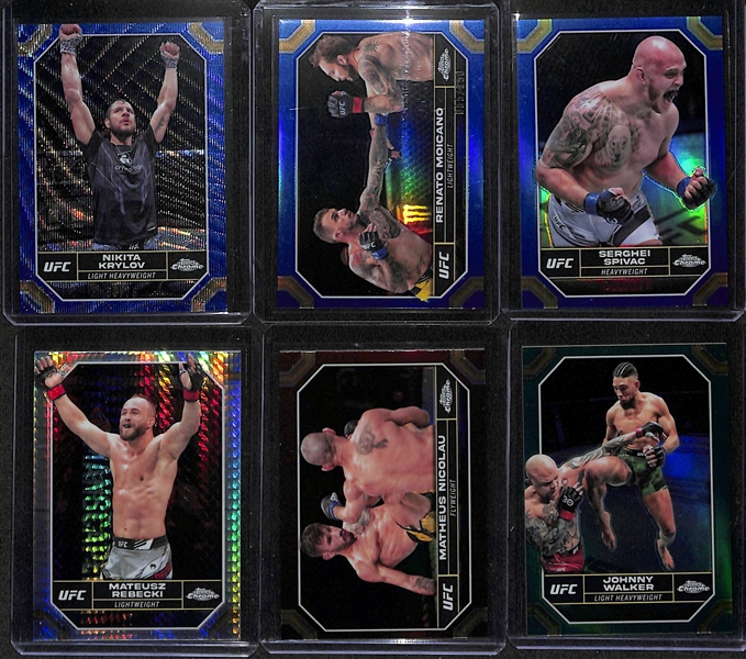 (135+) 2024 Topps Chrome UFC Cards w. Forrest Griffin Autograph #/150, Frankie Edgar Autograph #/150, Daniel Cormier Purple