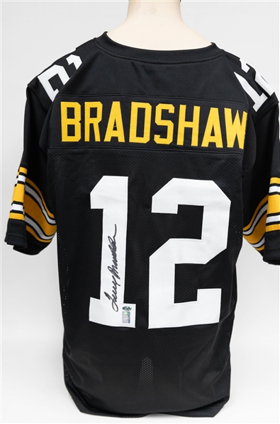 Lot of (2) Pittsburgh Steelers Signed Jerseys - Terry Bradshaw & Hines Ward SB XL MVP - Leaf & JSA Auction Letter