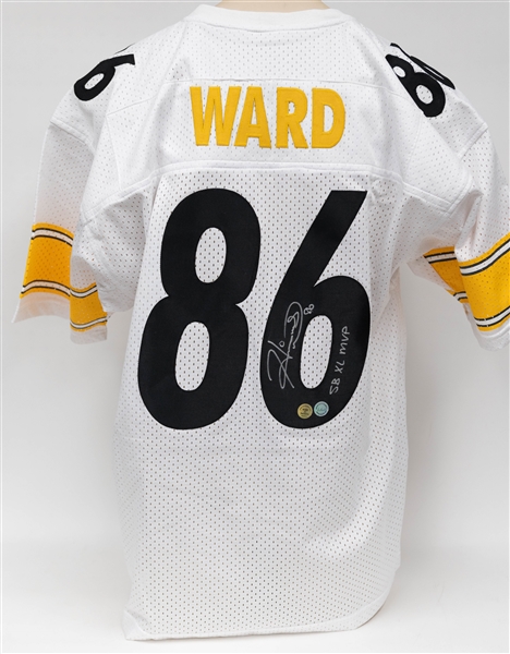 Lot of (2) Pittsburgh Steelers Signed Jerseys - Terry Bradshaw & Hines Ward SB XL MVP - Leaf & JSA Auction Letter