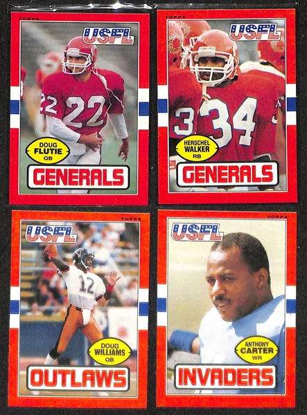 1985 Topps USFL Football Complete 132 Card Set w. Jim Kelly, Reggie White, Steve Young, Doug Flutie (Rookie)