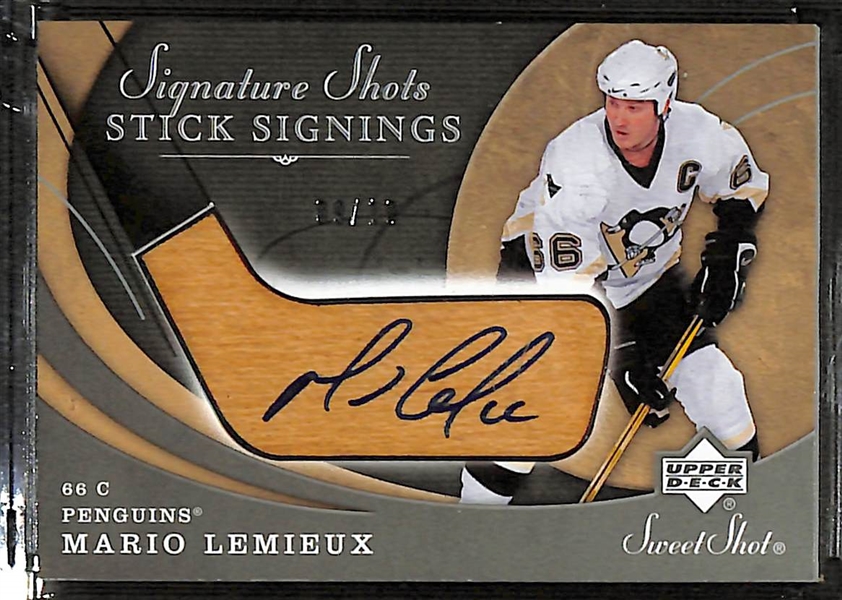 2007-08 Upper Deck Sweet Shot Signature Shots Stick Signings Mario Lemieux