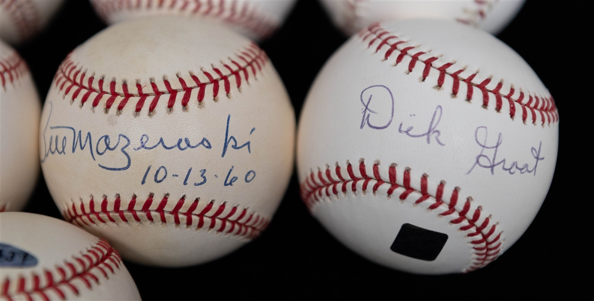 Lot of (9) Signed Baseballs inc. HOFers Willie Stargell (UD Authenticated) & Bill Mazeroski (PSA/DNA) - JSA Auction Letter