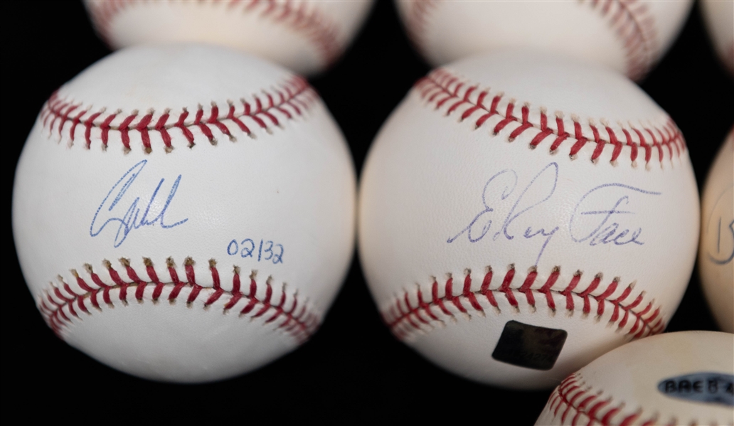 Lot of (9) Signed Baseballs inc. HOFers Willie Stargell (UD Authenticated) & Bill Mazeroski (PSA/DNA) - JSA Auction Letter