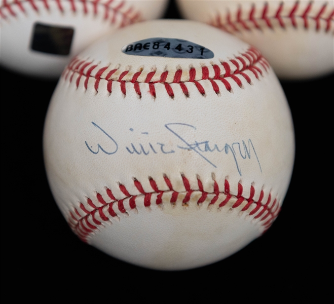 Lot of (9) Signed Baseballs inc. HOFers Willie Stargell (UD Authenticated) & Bill Mazeroski (PSA/DNA) - JSA Auction Letter