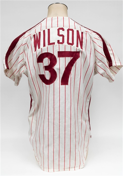 Original Phillies Game-Used Jersey Attributed to Former Phillies Pitcher Bill Wilson (c. 1973-1975)