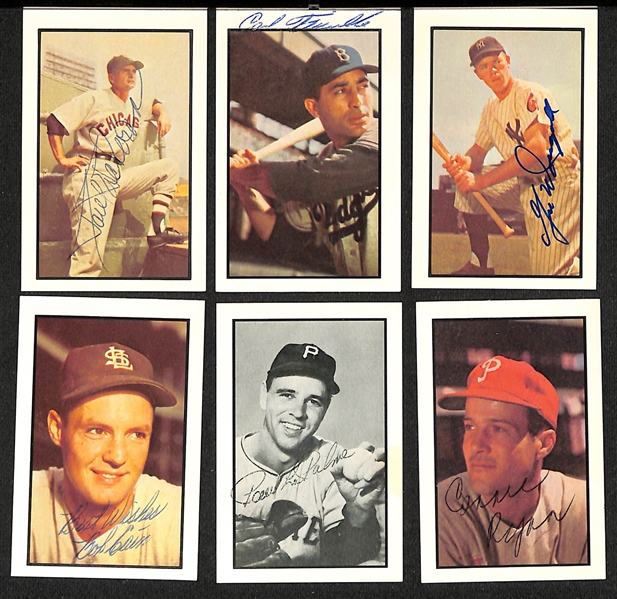 Lot of (20+) Signed 1953 Bowman Reprint Cards inc. Carl Furillo, Gil McDougald, Bob Cain, Paul La Palme, + (JSA Auction Letter)