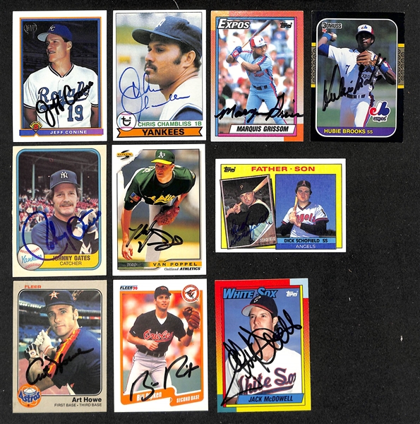 Lot of (350+) Signed Baseball Cards inc. Tony Gwynn, Jim Leyland, Tony LaRussa, Curt Schilling, Lance Parrish, + (JSA Auction Letter)