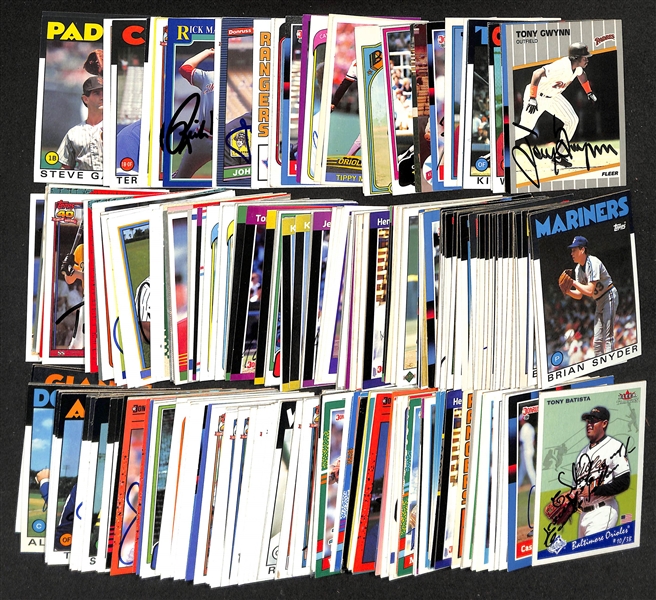 Lot of (275+) Signed Baseball Cards inc. Tony Gwynn, Goose Gossage, Chuck Tanner, Whitey Herzog, + (JSA Auction Letter)