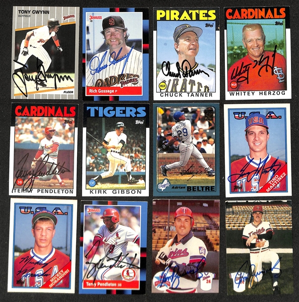 Lot of (275+) Signed Baseball Cards inc. Tony Gwynn, Goose Gossage, Chuck Tanner, Whitey Herzog, + (JSA Auction Letter)