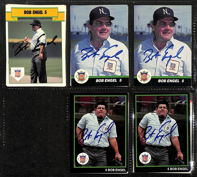 Lot of (150+) Signed Baseball Umpire Cards inc. (6) Bruce Froemming, (6) Doug Harvey, (5) Eric Gregg, + (JSA Auction Letter)