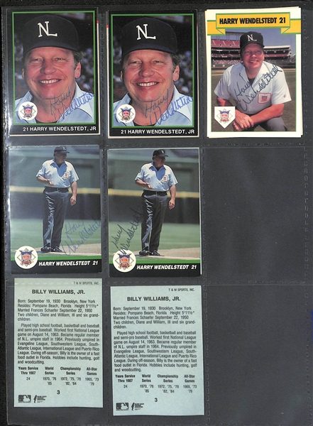 Lot of (150+) Signed Baseball Umpire Cards inc. (6) Bruce Froemming, (6) Doug Harvey, (5) Eric Gregg, + (JSA Auction Letter)