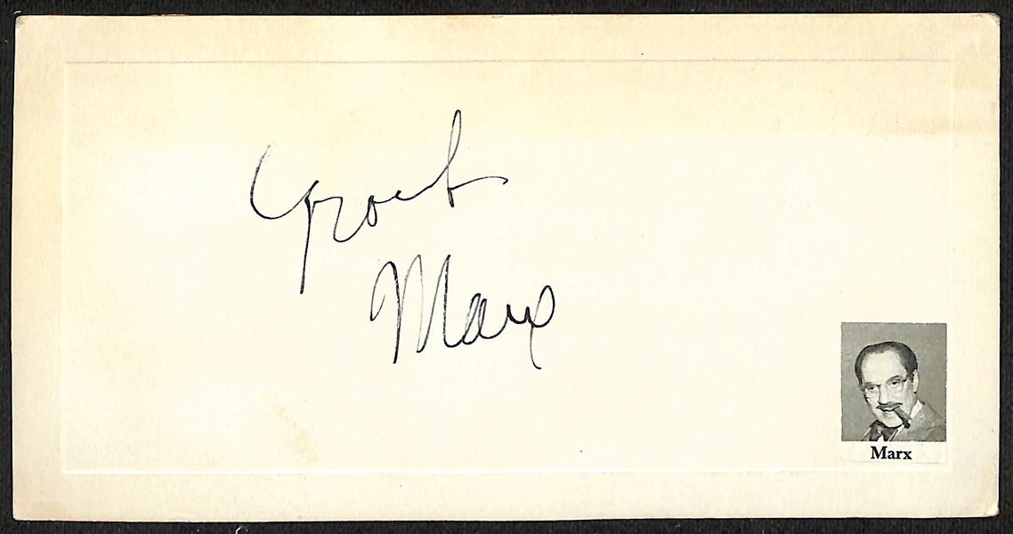 Groucho Marx Signed Stationary Card (Full JSA Letter of Authenticity) dated February 10, 1944