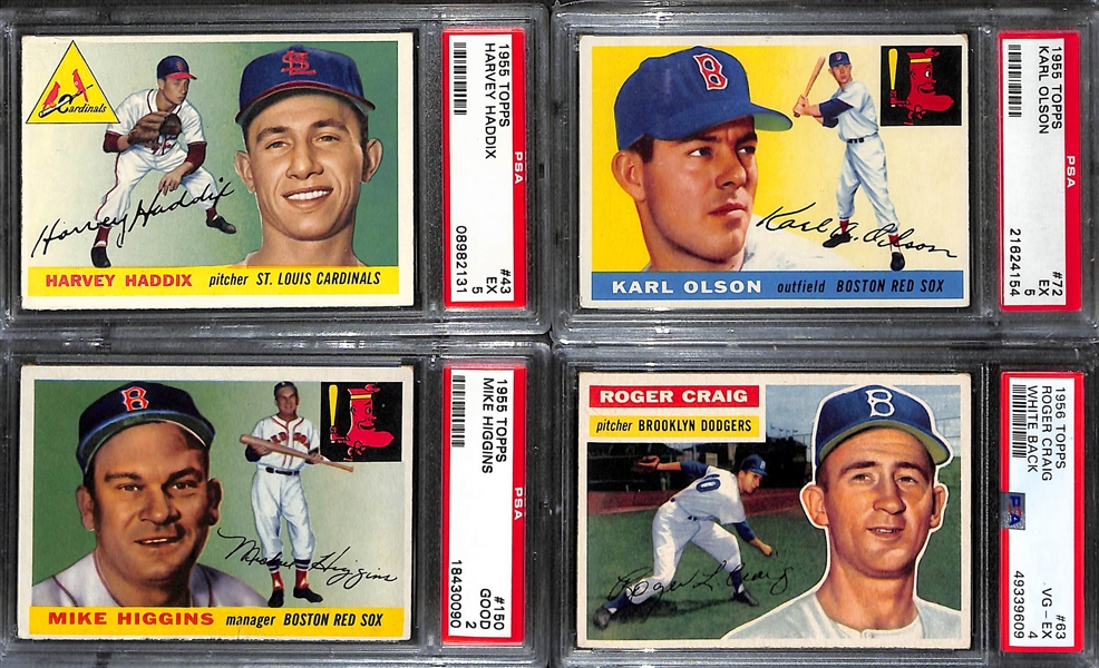 Lot of (16) Baseball Cards from 1948-1956 w. 1949 Exhibit Richie Ashburn Rookie Card