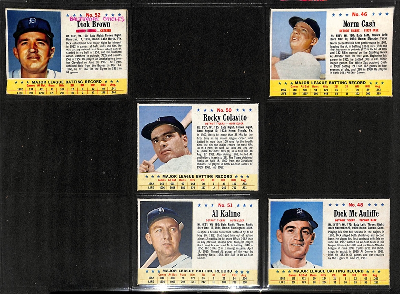 Lot of Approx (185) 1963 Post & Jello Hand Cut Baseball Cards w. 1963 Jello Roger Maris PSA 3