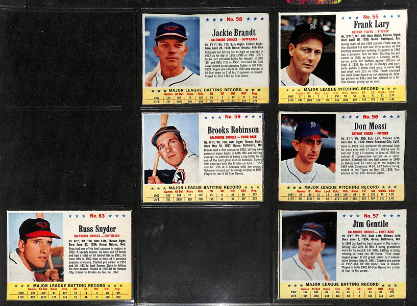 Lot of Approx (185) 1963 Post & Jello Hand Cut Baseball Cards w. 1963 Jello Roger Maris PSA 3