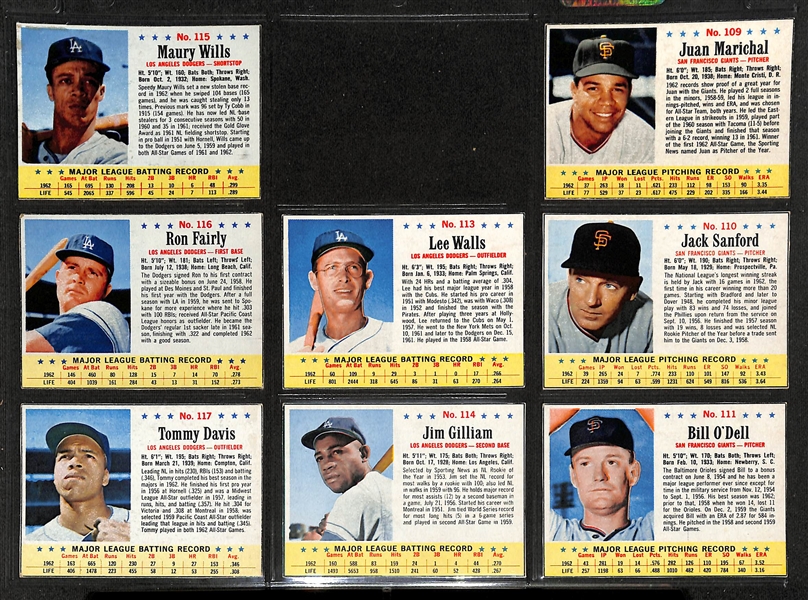 Lot of Approx (185) 1963 Post & Jello Hand Cut Baseball Cards w. 1963 Jello Roger Maris PSA 3