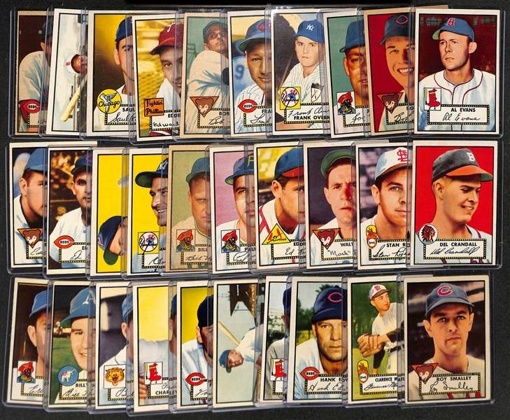 Lot of (215) Different 1952 Topps Baseball Cards (Cards Between #2 and #250) w. Yogi Berra