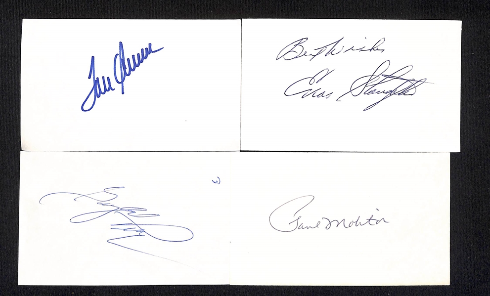 Lot of (150+) Signed Mostly Baseball Index Cards inc. Tom Seaver, Enos Slaughter, Gaylord Perry, Paul Molitor, + (JSA Auction Letter)