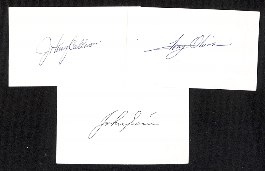 Lot of (150+) Signed Mostly Baseball Index Cards inc. Tom Seaver, Enos Slaughter, Gaylord Perry, Paul Molitor, + (JSA Auction Letter)