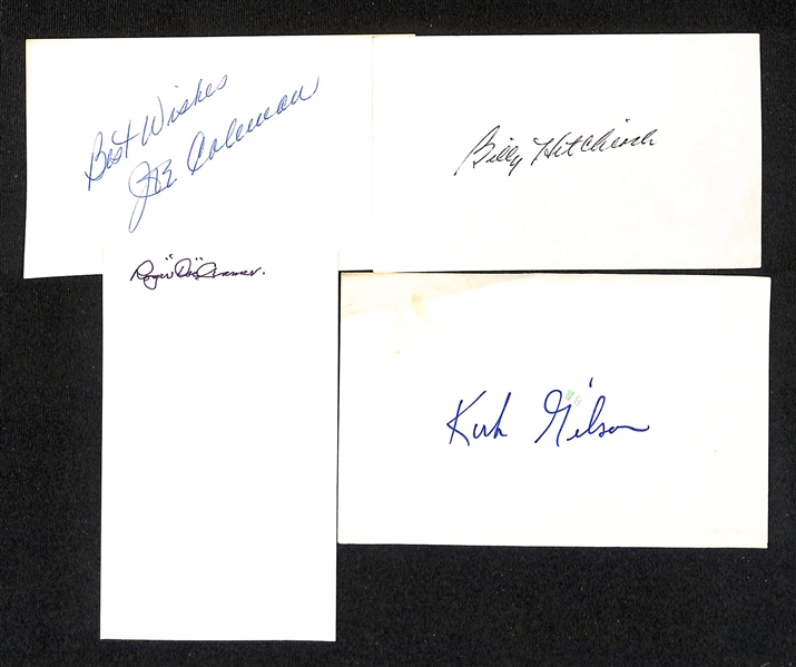 Lot of (150+) Signed Mostly Baseball Index Cards inc. Tom Seaver, Enos Slaughter, Gaylord Perry, Paul Molitor, + (JSA Auction Letter)