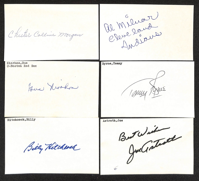 Lot of (150+) Signed Mostly Baseball Index Cards inc. Ryne Sandberg, Johnny Mize, Buck Leonard, Edd Roush, + (JSA Auction Letter)