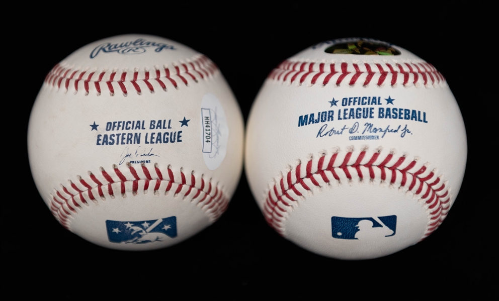 (2) Signed Baseballs w. Cal Ripken Jr (JSA Sticker) & Brooks Robinson (JSA Auction Letter)