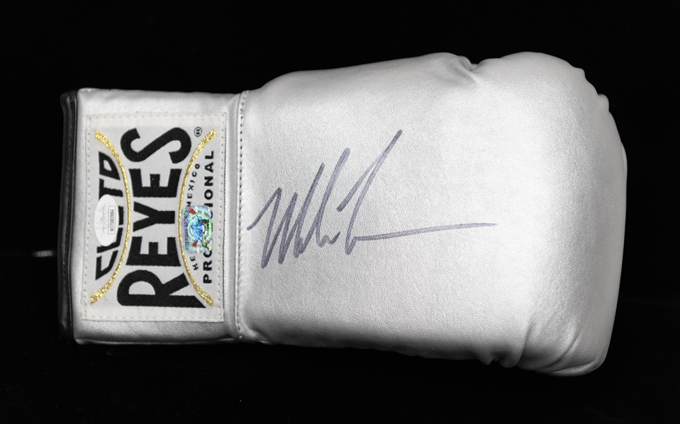 Mike Tyson Signed Cleto Reyes Silver Boxing Glove, Right Hand w. JSA Cert