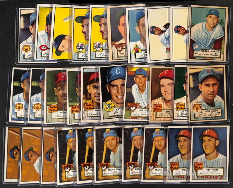 Lot of (48) Assorted 1952 Topps Baseball Cards w. (5) Joe Garagiola Cards