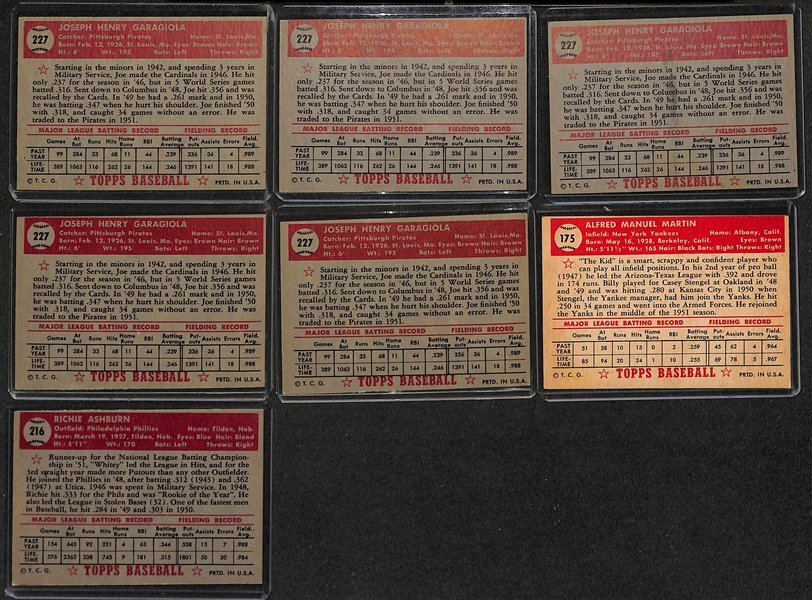 Lot of (48) Assorted 1952 Topps Baseball Cards w. (5) Joe Garagiola Cards