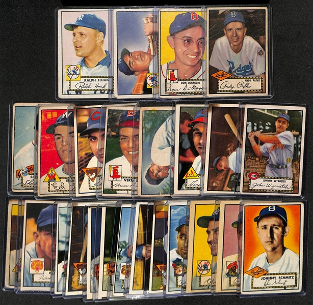 Lot of (25) Different 1952 Topps Baseball Cards w. Andy Pafko #1