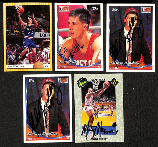 Lot of (70+) Signed Basketball Cards inc. (2) Jerry West, (2) Drazen Petrovic, Wes Unseld, (2) Alex English, (2) Lenny Wilkens, + (JSA Auction Letter)