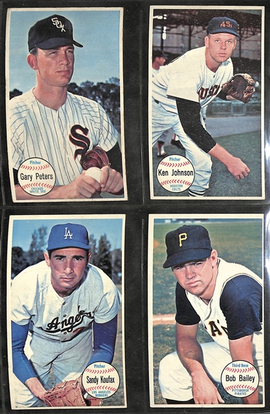 1964 Topps Giant Complete Set of 60 Cards w. Mickey Mantle, WIllie Mays, Hank Aaron, Roberto Clemente, Sandy Koufax. +