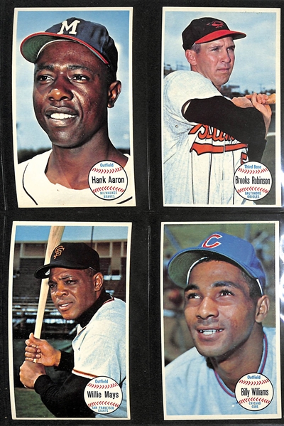 1964 Topps Giant Complete Set of 60 Cards w. Mickey Mantle, WIllie Mays, Hank Aaron, Roberto Clemente, Sandy Koufax. +