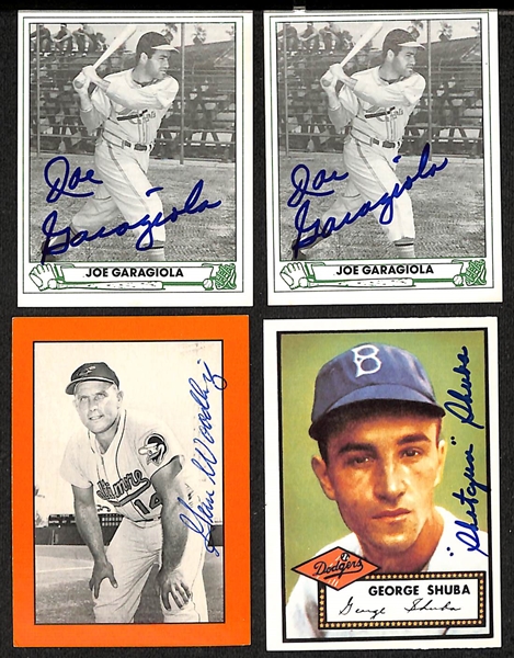 Lot of (60+) Signed Baseball Cards w. Warren Spahn, Monte Irvin, Phil Rizzuto + (JSA Auction Letter)