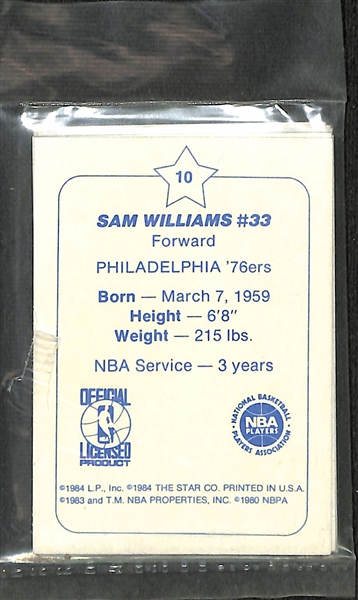 Philadelphia 76ers 1983-84 STAR Basketball Complete Team Set - In the Original Sealed Bag (Depicting the 1983 Championship Team)