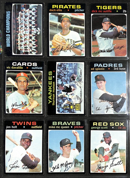 1971 Topps Baseball Complete Set of 752 Cards Set w. Luis Aparicio PSA 7,  Thurman Munson & Nolan Ryan