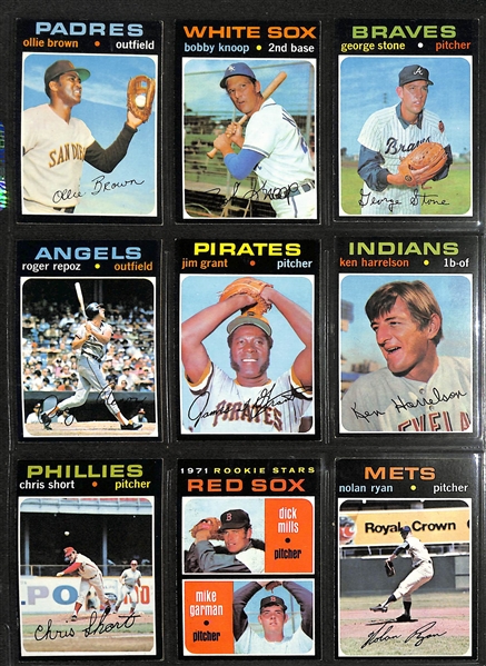 1971 Topps Baseball Complete Set of 752 Cards Set w. Luis Aparicio PSA 7,  Thurman Munson & Nolan Ryan