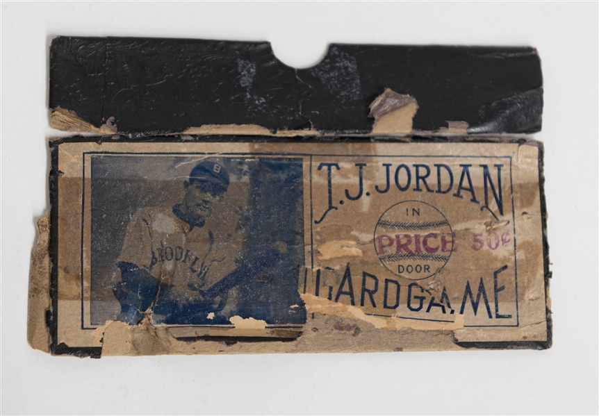 SCARCE Circa 1910-1912 T.J. Jordan In the Door Baseball Card Game with Original Box, Playing Pieces, & Instructions - Complete