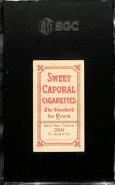 High-Quality 1910 T206 Sweet Caporal Ty Cobb Portrait (Red Background) Graded SGC 5 - RARE High Grade 1909-11 Tobacco Card!