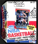 1986-87 Fleer Basketball Unopened Wax Box (Original Box & Packs as Issued By Fleer) - Includes (3) Michael Jordan Rookie Stickers - BBCE Sealed and Letter of Authenticity - High Graded & Original...