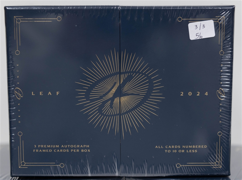 Lot of (3) 2024 Leaf Decadence Multi-Sport Sealed Boxes (3 High-End Metal Framed Autographs in Each Box)