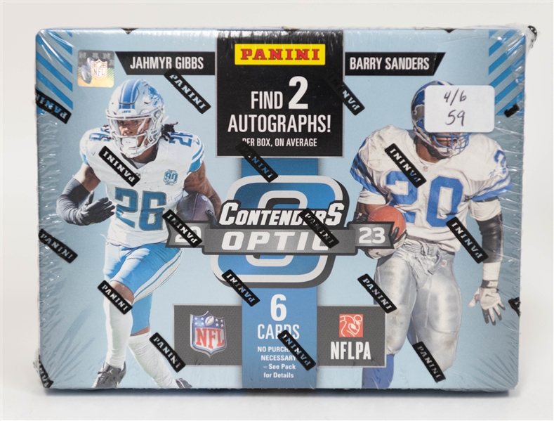 Lot of (6) 2023 Panini Contenders Optic Football Hobby Boxes